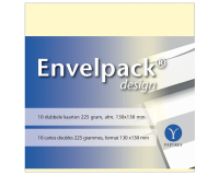 Doppelkarten Papyrus Envelpack Design quadratisch 130x130mm Elfenbein 894460 10 Stück