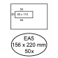 Envelop Hermes EA5 156x220mm venster 4x11links zelfklevend 50 stuks