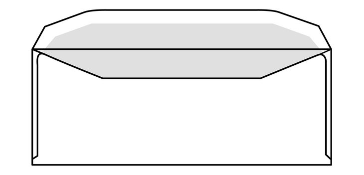 Envelop IEZZY C5/6 114x229mm venster rechts gegomd wit 500 stuks