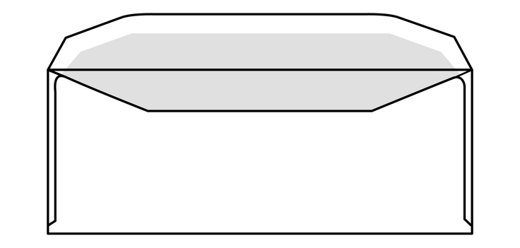 Enveloppe IEZZY C5/6 114x229mm fenêtre à droite gommé blanc 500 pièces.