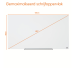 Tableau en verre Nobo Impression Pro 99,3x55,9cm blanc brillant