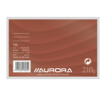 Aurora System Sheet 150x100mm lined + header margin 210g white 100 sheets