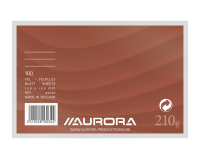 Fiche Système Aurora 150x100mm ligné + marge en-tête 210g blanc 100 feuilles