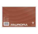 Aurora System Sheet 200x125mm lined + red header margin 210g white 100 sheets