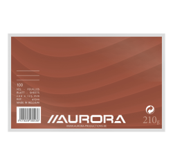 Fiche Système Aurora 200x125mm ligné + marge en-tête rouge 210g blanc 100 feuilles