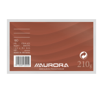 Fiche Système Aurora 130x80mm ligné + marge en-tête rouge 210g blanc 100 feuilles