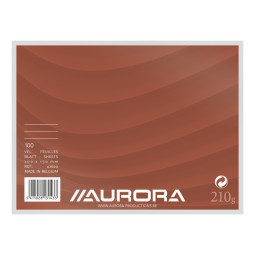 Fiche Système Aurora 200x150mm ligné + marge en-tête rouge 210g blanc