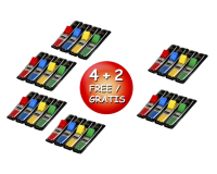 Indextabs Post-it 6834 11.9x43.1mm 4+2 gratis 35 tabs per dispenser