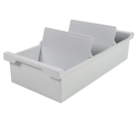 Kaartenbak Exacompta A6 trog kunststof grijs