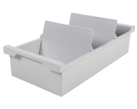 Kaartenbak Exacompta A6 trog kunststof grijs