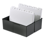 Boîte à fiches Han Large A5 plastique noir