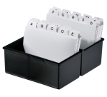 Boîte à fiches Han Large A6 plastique noir