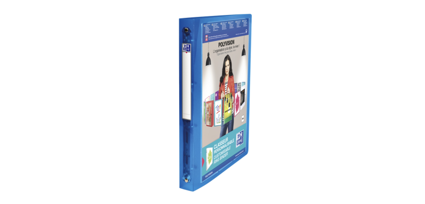 Oxford Polyvision Presentation Binder A4 4 O-Ring Mechanism 20mm Blue