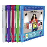 Oxford Polyvision individuell gestaltbarer Ordner A4 Rücken 20mm 4 runde Ringe transparente Polypropylen-Abdeckung verschiedene Farben