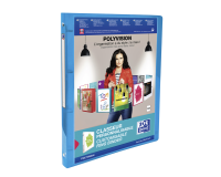 Classeur présentation Oxford Polyvision A4 4 anneaux méc-O 15mm bleu