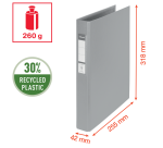 Esselte VIVIDA A4 Binder 4 Mechanical-O Rings 25mm PP White