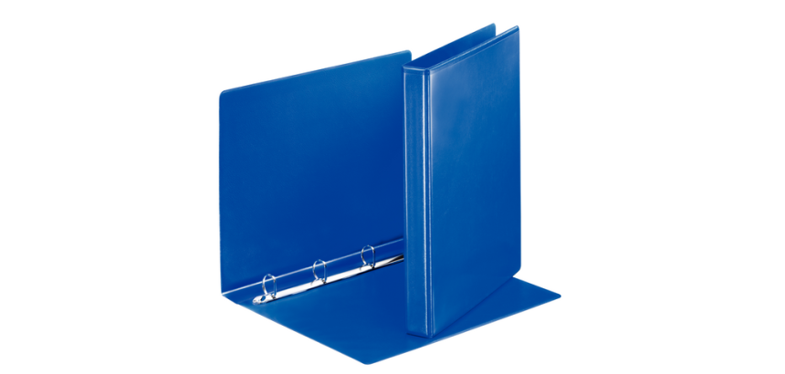 Classeur panorama Esselte Essentials A4 4 anneaux méc-D 20mm bleu