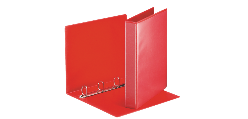 Esselte Essentials Panorama Binder A4 4 D-Rings 30mm Red - Spine 50mm