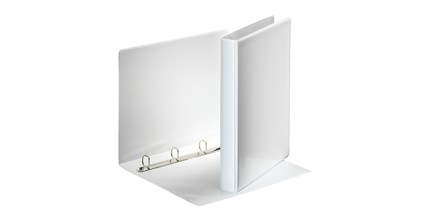 Presentatieringband Esselte Essentials panorama A4 4-rings D-mechaniek 20mm wit - Rug 35mm