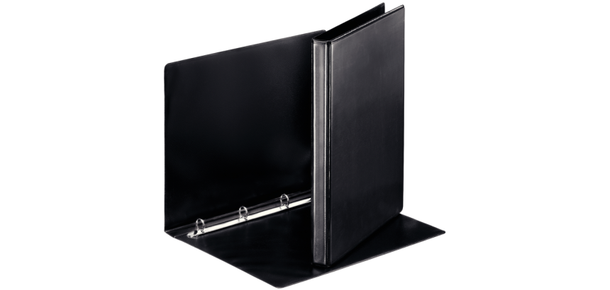 Classeur panorama Esselte Essentials A4 4 anneaux méc-O 16mm noir