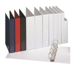 Esselte Essentials Panorama-Ordner A4 4-Ring-Mechanik D 50mm weiß - Rücken 75mm