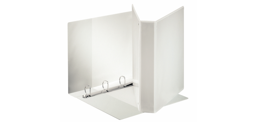 Classeur panorama Esselte Essentials A4 4 anneaux méc-D 40mm blanc