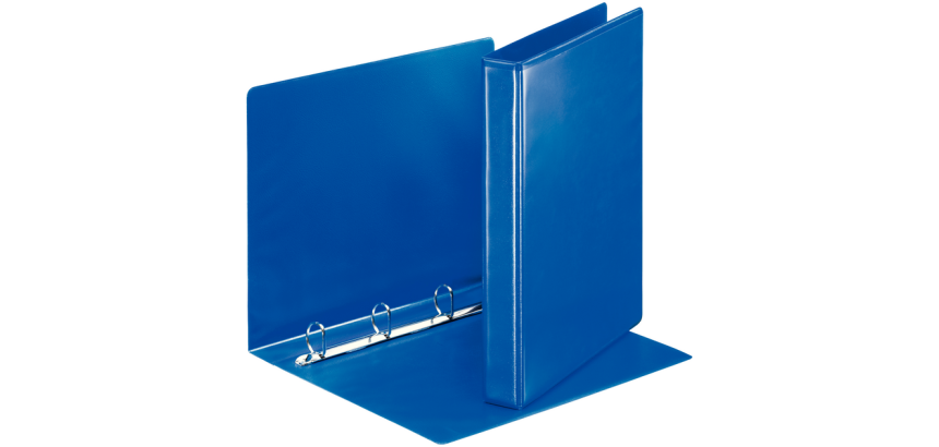 Presentatieringband Esselte Essentials panorama A4 4-rings D-mechaniek 25mm blauw