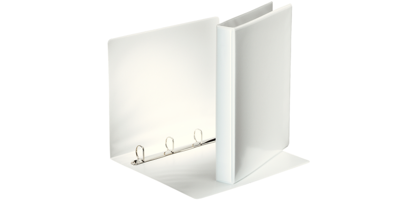 Esselte Panorama Binder A4 4 D-Rings 30mm PP White