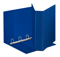 Classeur panorama Esselte A4 4 anneaux méc-D 30mm PP bleu