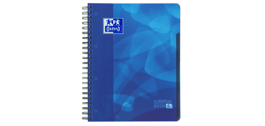 Projectboek Oxford School A4+ lijn 4-gaats 240 pagina's 80gr blauw
