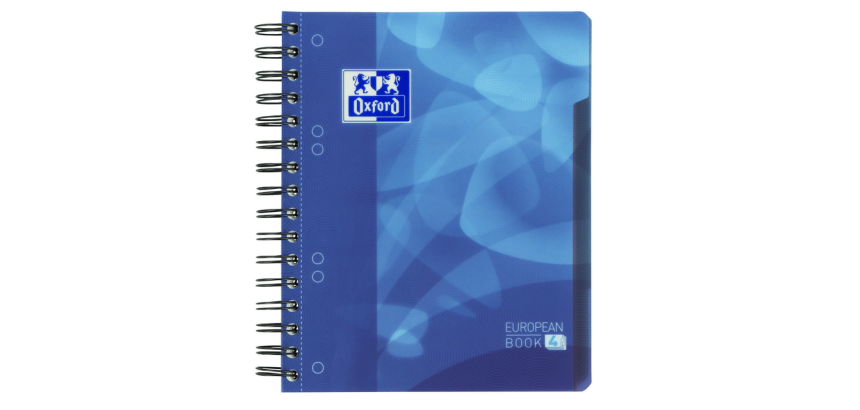 Oxford School Project Notebook A5+ ruled 6 holes 240 pages blue