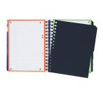 Oxford School Project Notebook A5+ ruled 6 holes 240 pages blue