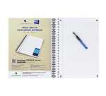 Collegeblok Oxford School A4+ lijn 23-gaats 160 pagina's 80gr zwart