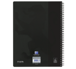 Collegeblok Oxford School A4+ lijn 23-gaats 160 pagina's 80gr zwart