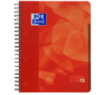 Oxford School Project Notebook A4+ 4 Hole 5mm Square 120 Sheets Red