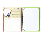 Oxford School Project Notebook A4+ 4 Hole 5mm Square 120 Sheets Red