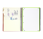Oxford School Project Notebook A4+ 4 Hole 5mm Square 120 Sheets Red