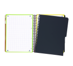 Oxford School Project Notebook A4+ 4 Hole 5mm Square 120 Sheets Red