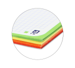 Oxford School Project Notebook A4+ 4 Hole 5mm Square 120 Sheets Red