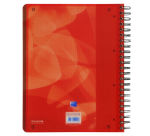 Oxford School Project Notebook A4+ 4 Hole 5mm Square 120 Sheets Red