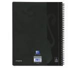 Collegeblok Oxford A4+ lijn 4-gaats 180 pagina's 80gr zwart