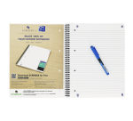 Collegeblok Oxford A4+ lijn 4-gaats 180 pagina's 80gr zwart