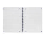 Collegeblok Oxford A4+ ruit 5x5mm 4-gaats 180 pagina's 80gr zwart