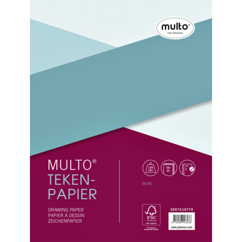 Intérieur Multo papier dessin A5 17 perforations  120g 50 feuilles