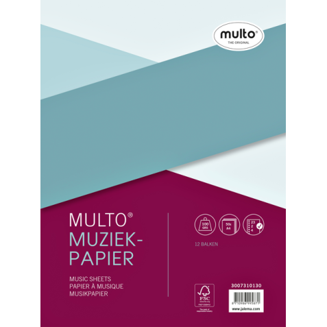Papier à musique Multo A4 23 perforations 50 feuilles