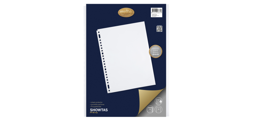 Multo A4 Folder 23 Holes PP 0.08mm Textured 10 Pieces