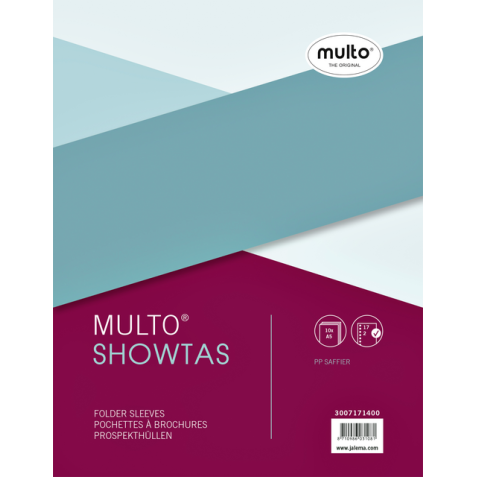 Showtas Multo A5 17-gaats PP 0.08mm nerf 10 stuks