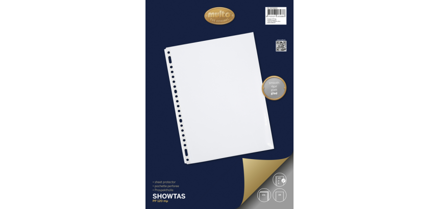 Pochette Multo A4 23 perforations PP 0,14mm lisse 10 pièces