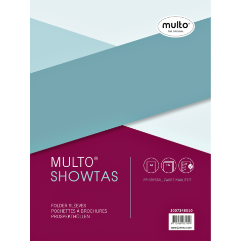 Showtas Multo A4 23-gaats PP 0.14mm glad 10 stuks