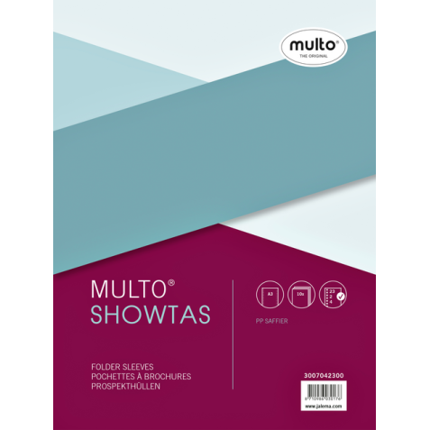 Pochette Multo A3 23 perforations PP 0.08mm  paysage 10 pièces